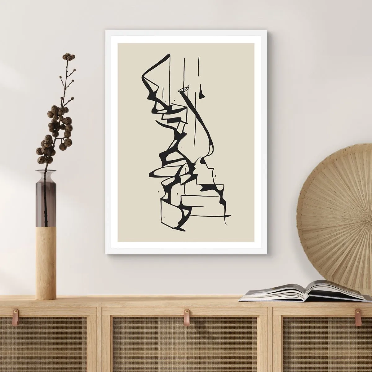 Plagát v bielom ráme - Možná krajina - 30x40 cm