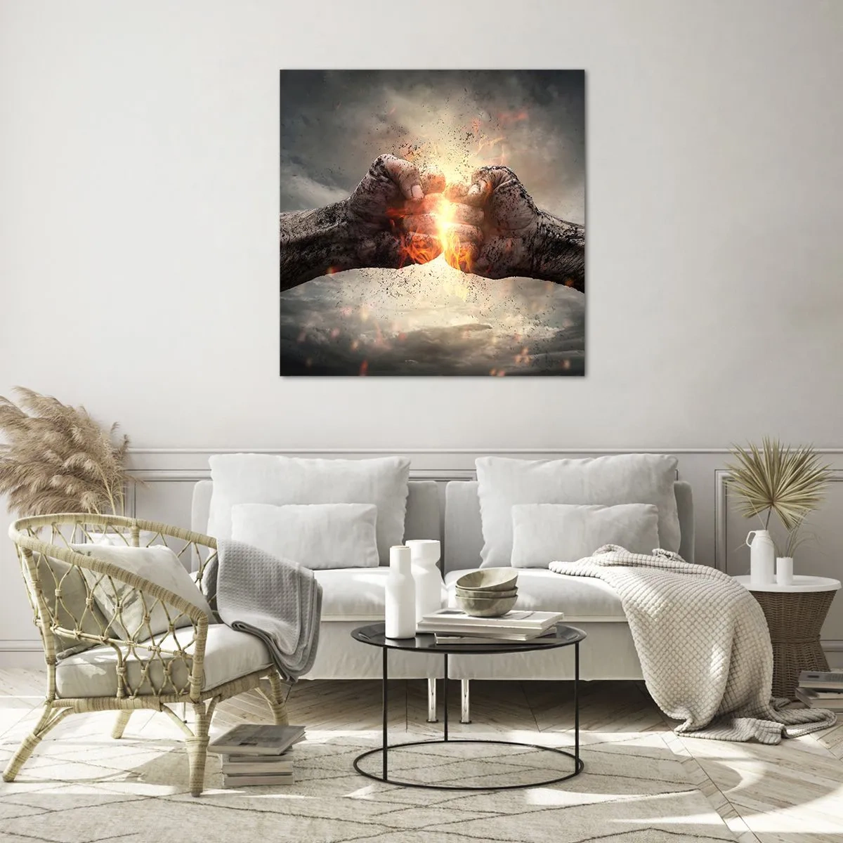 Obraz na skle - Choď do boja - 70x70 cm