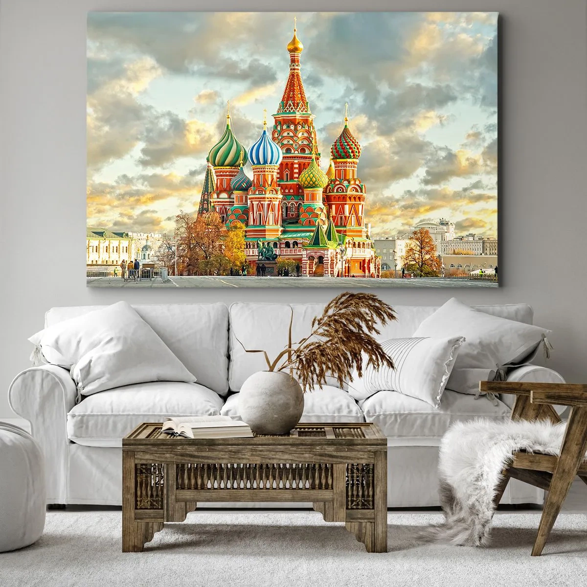 Obraz na plátne - Farebná katedrála s charakteristickými kupolami - 70x50cm - To by nevymyslel ani Disney - Moderná nástenná dekorácia do obývacej izby a spálne ARTTOR