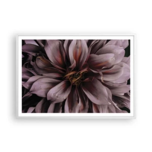 Plagát v bielom ráme - Kvetinové srdce - 100x70 cm