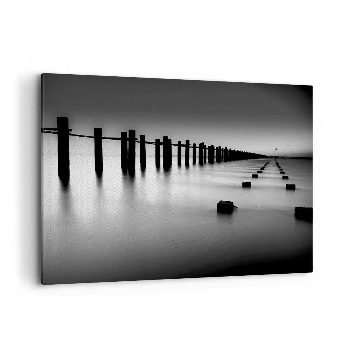 Obraz na plátne - Šedá diaľka v hmle - 120x80 cm