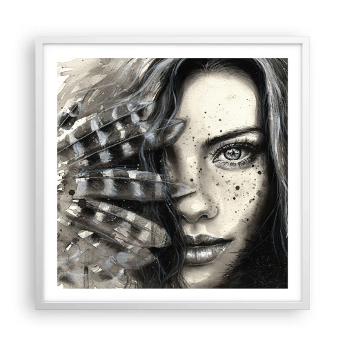 Plagát v bielom ráme - Divoká krása - 60x60 cm