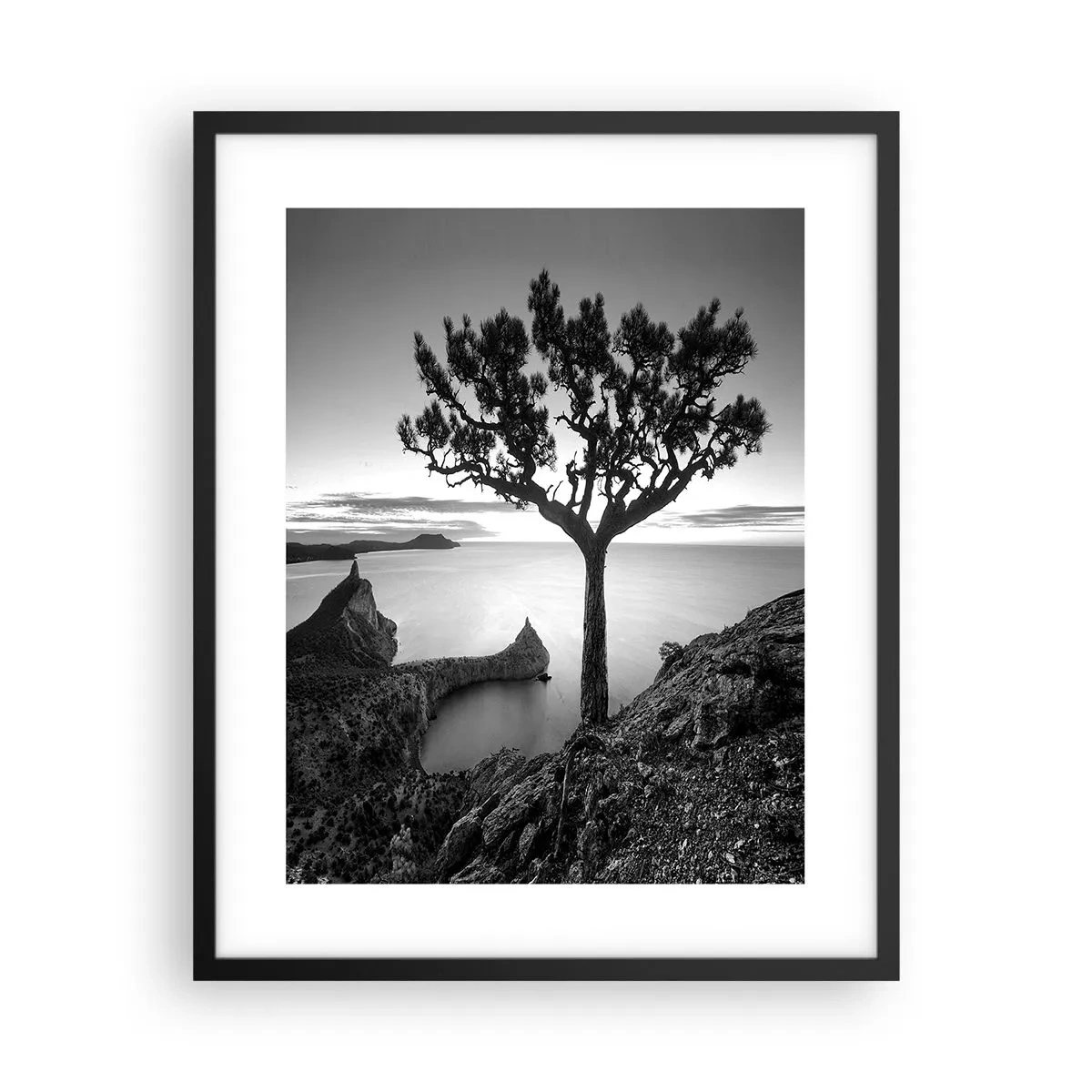 Plagát v čiernom ráme - Pokoj až k horizontu - 40x50 cm