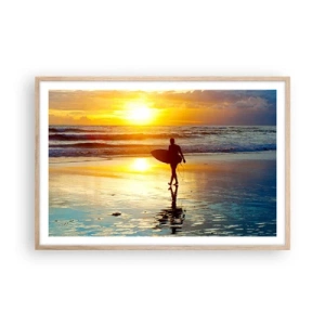 Plagát v ráme zo svetlého duba - Návrat bojovníka - 91x61 cm