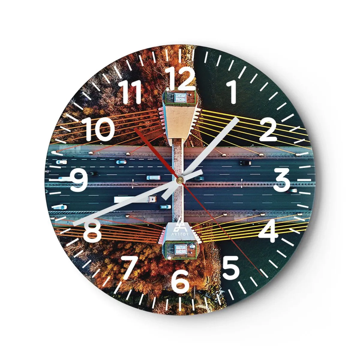 Nástenné hodiny - Za vodami, za lesmi - 40x40 cm