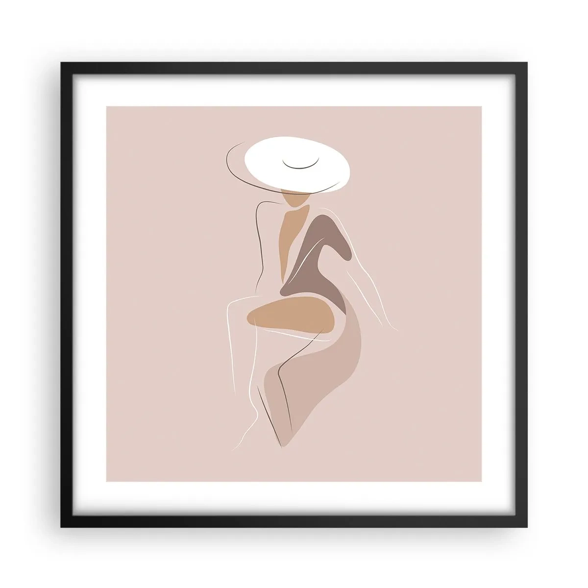 Plagát v čiernom ráme - Ako vyzerá pravá dáma? - 50x50 cm