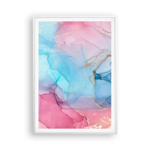 Plagát v bielom ráme - Stretávanie a prelínanie - 70x100 cm