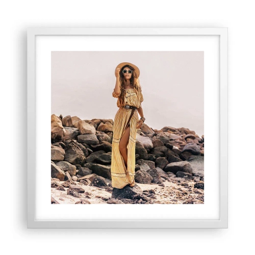 Plagát v bielom ráme - Kúzlo kameňov - 40x40 cm