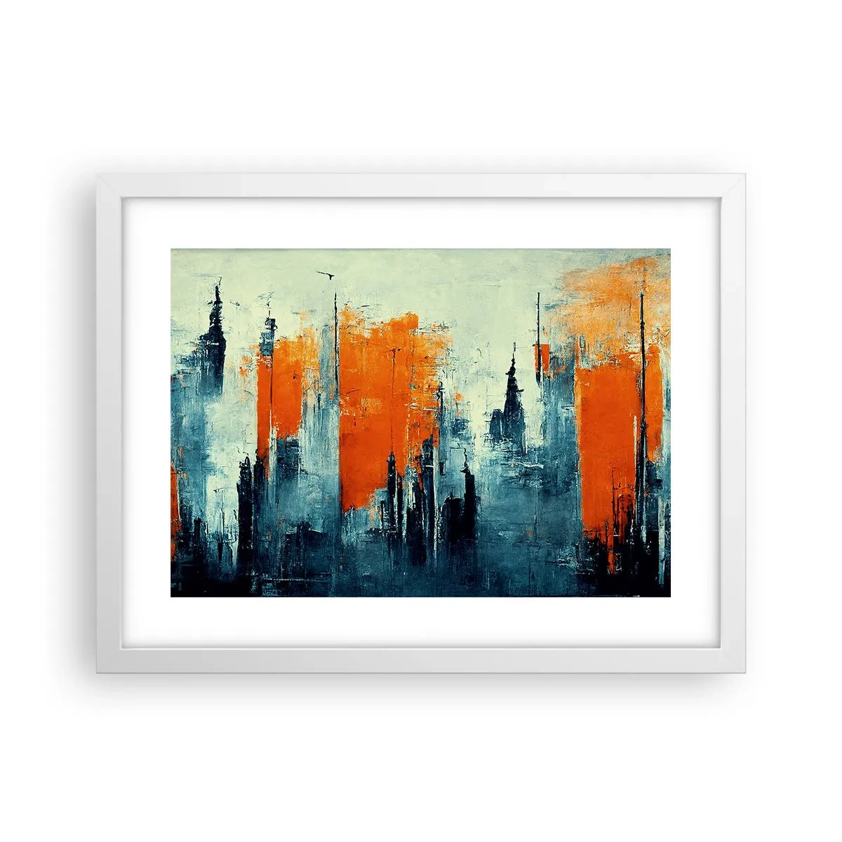 Plagát v bielom ráme - Moderná krajina - 40x30 cm