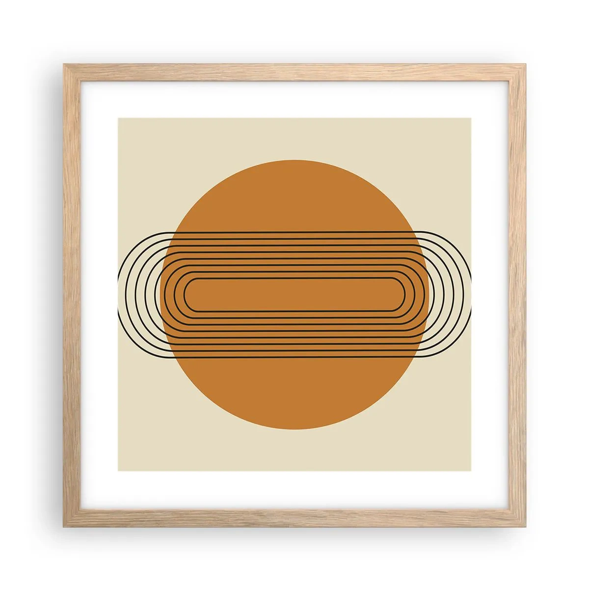 Plagát v ráme zo svetlého duba - Dokonalý plán - 40x40 cm