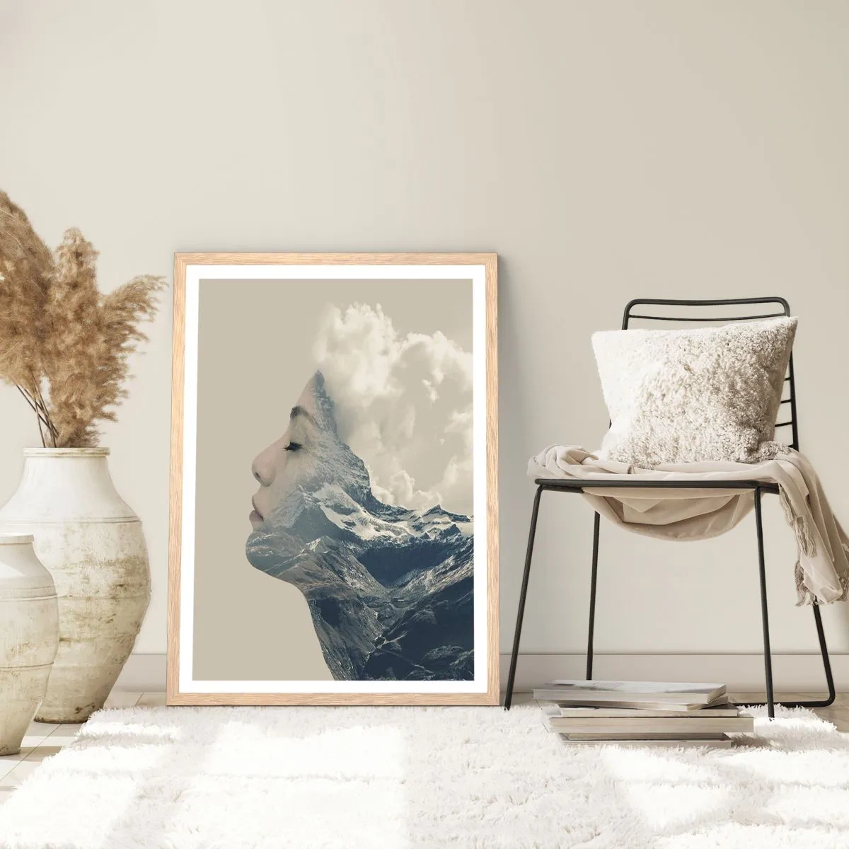 Plagát v ráme zo svetlého duba - Krása živlov - 70x100 cm