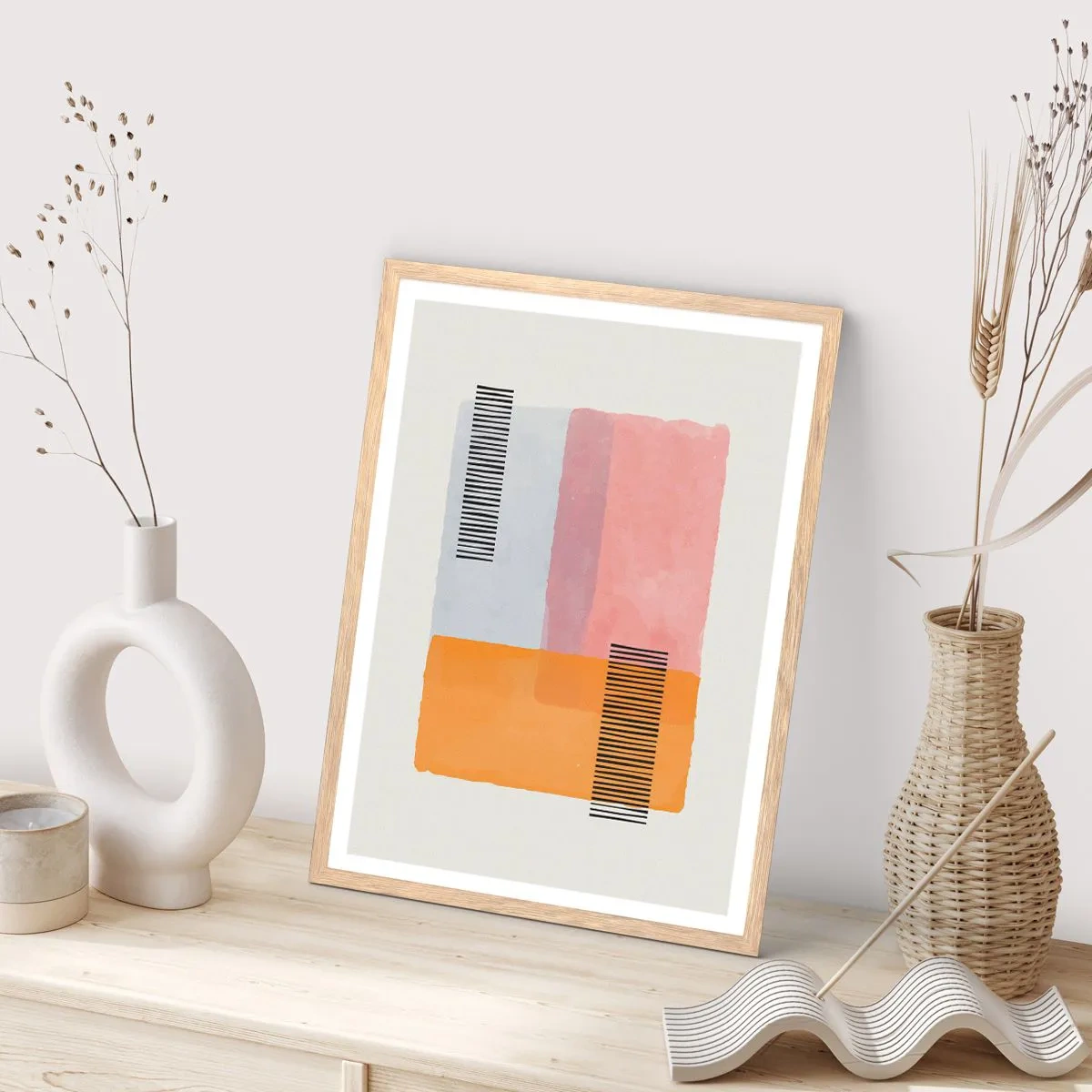 Plagát v ráme zo svetlého duba - Z rohu do rohu - 40x50 cm