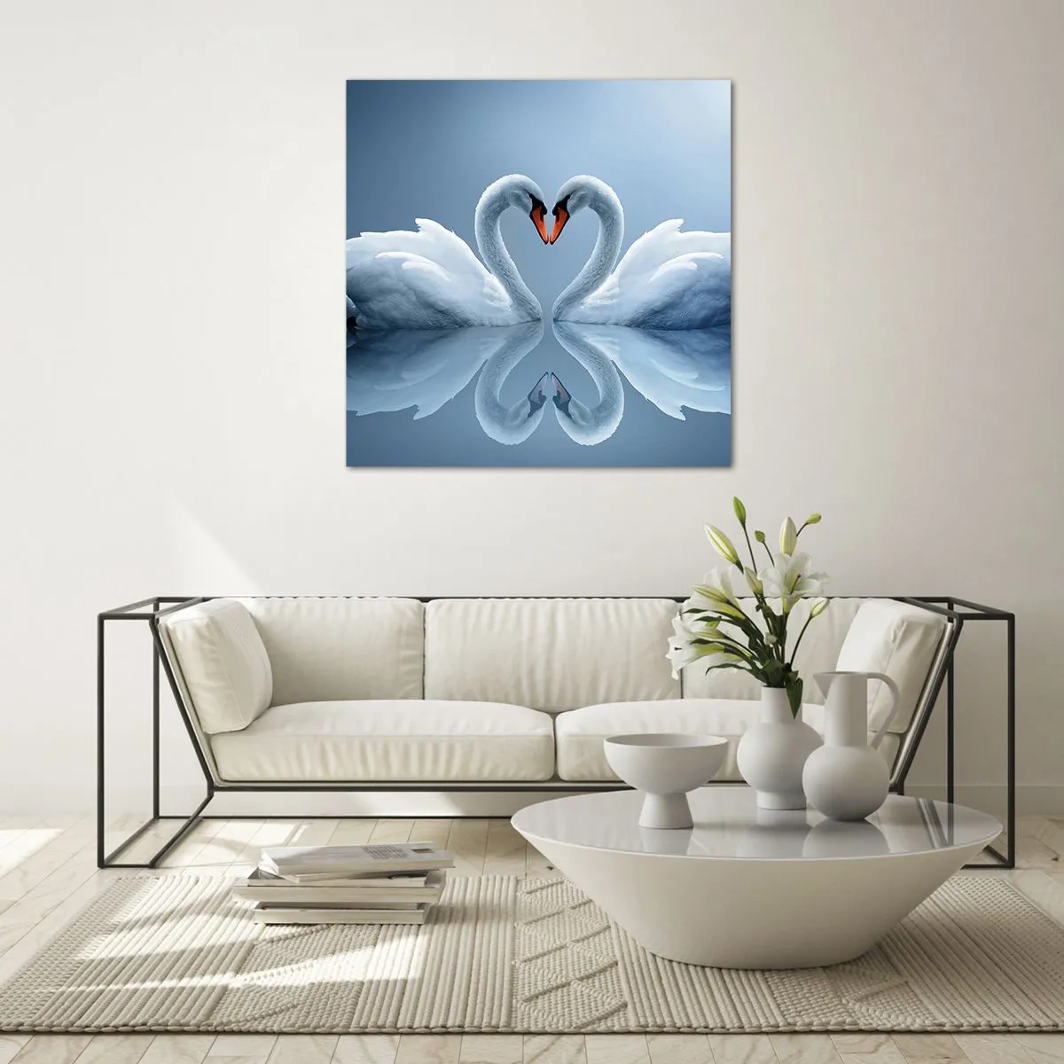 Obraz na skle - Čas na lásku - 40x40 cm