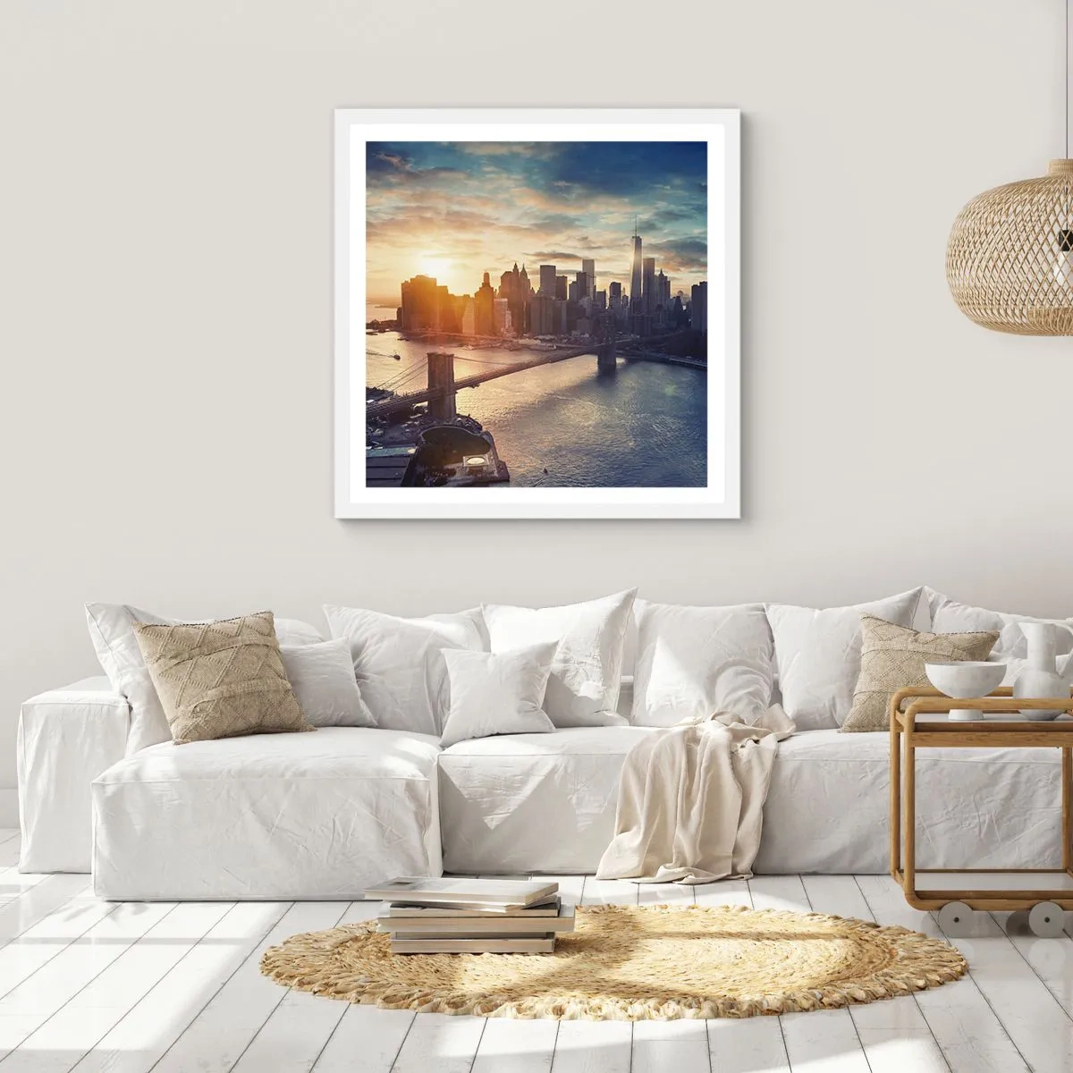 Plagát v bielom ráme - Pomník kultúry Západu - 60x60 cm