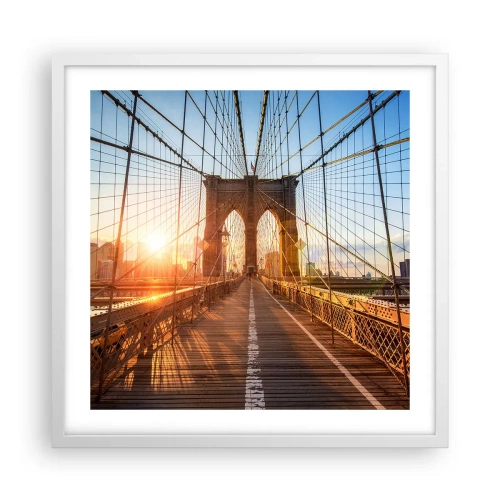 Plagát v bielom ráme - Na zlatom moste - 50x50 cm