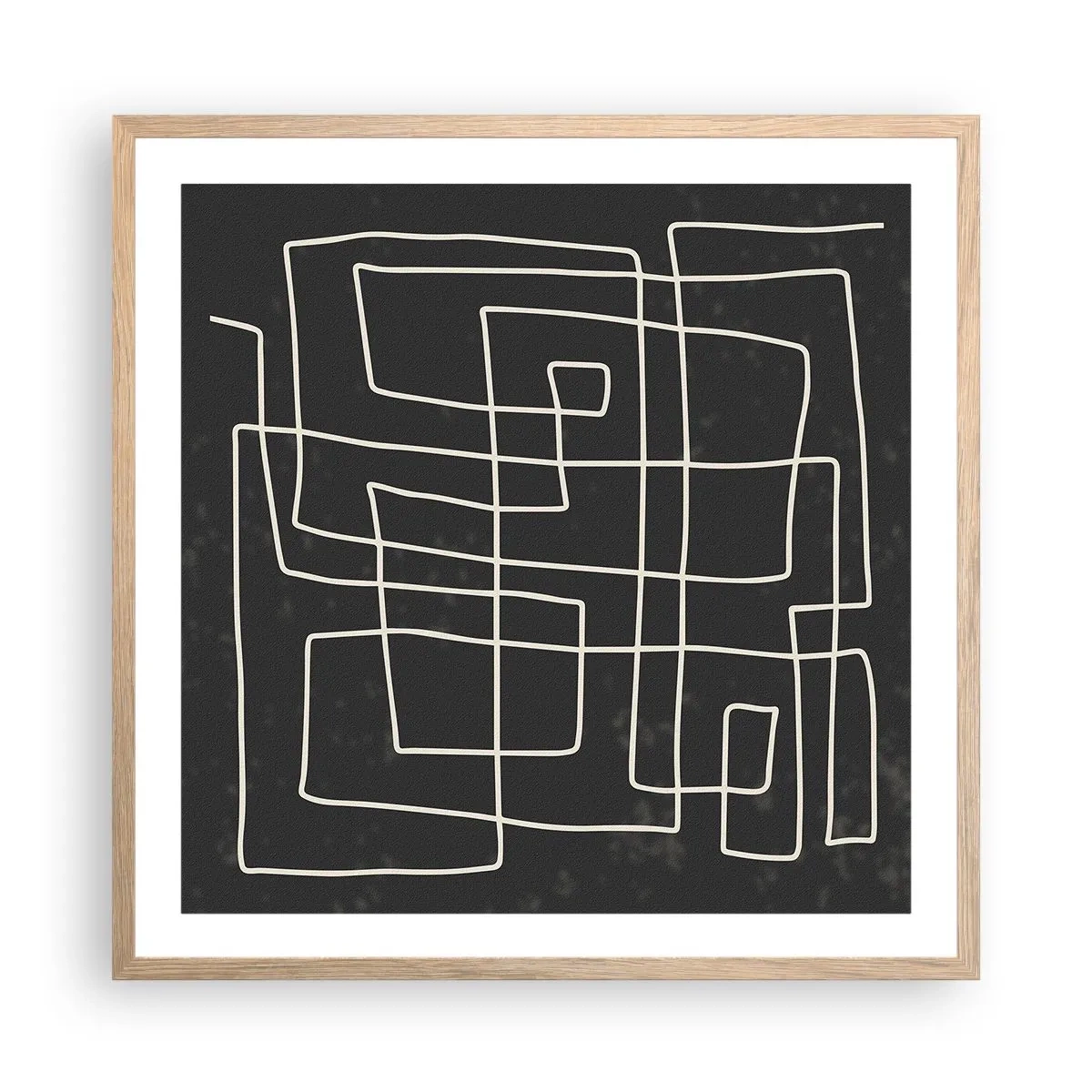 Plagát v ráme zo svetlého duba - Nie je to tak jednoduché - 60x60 cm