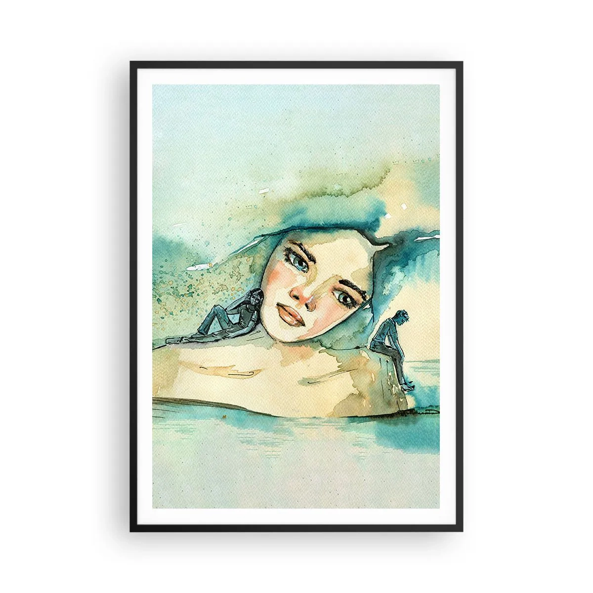 Plagát v čiernom ráme - Am I blue? - 70x100 cm