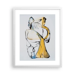 Plagát v bielom ráme - Sklenená abstrakcia - 40x50 cm