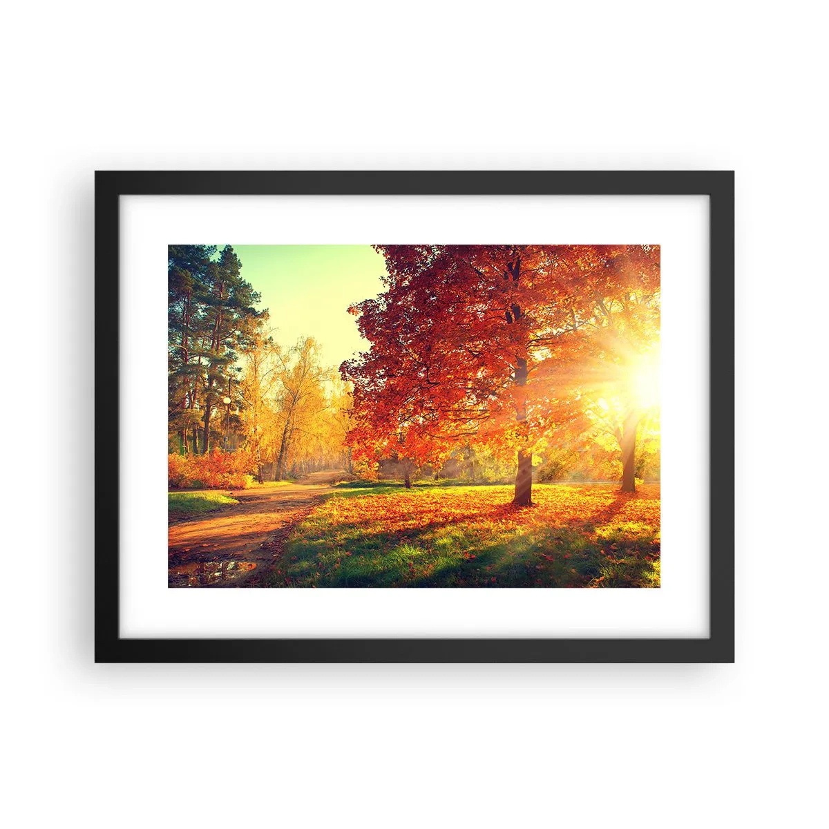 Plagát v čiernom ráme - Červené je krásne - 40x30 cm