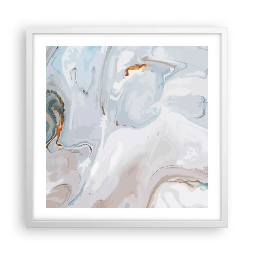 Plagát v bielom ráme - Povznesená biela - 50x50 cm