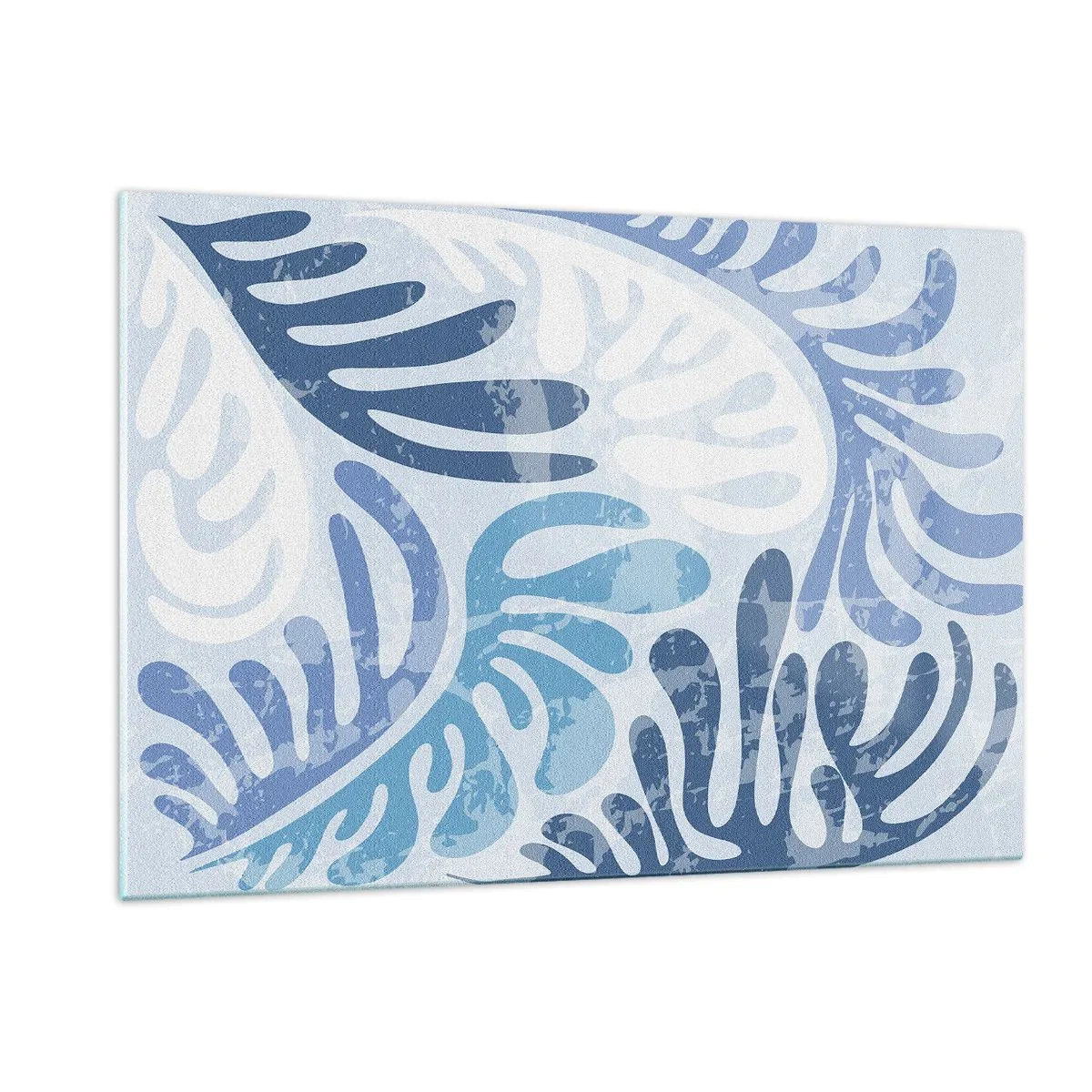 Obraz na skle - Modré papradie - 120x80 cm