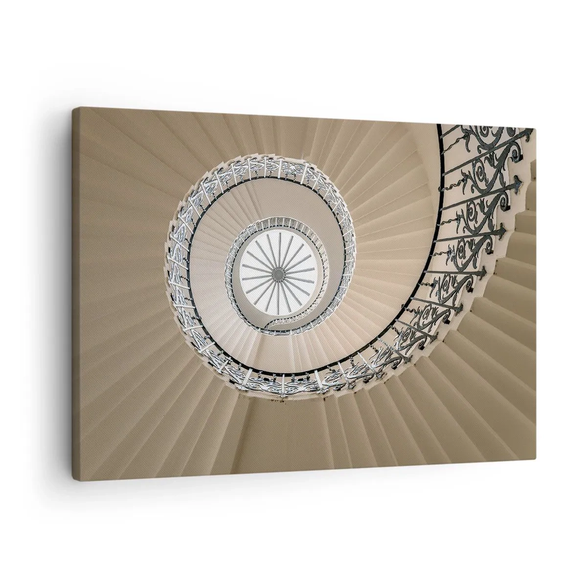 Obraz na plátne - Točité schodisko v elegantnom geometrickom štýle - 70x50cm - Vnútri mušle - Moderná nástenná dekorácia do obývacej izby a spálne ARTTOR