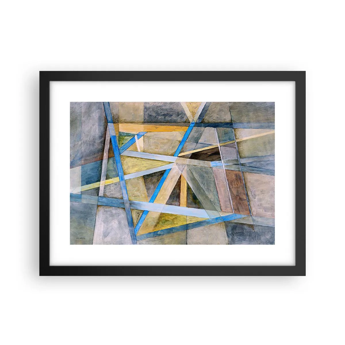 Plagát v čiernom ráme - Priamo alebo diagonálne? - 40x30 cm