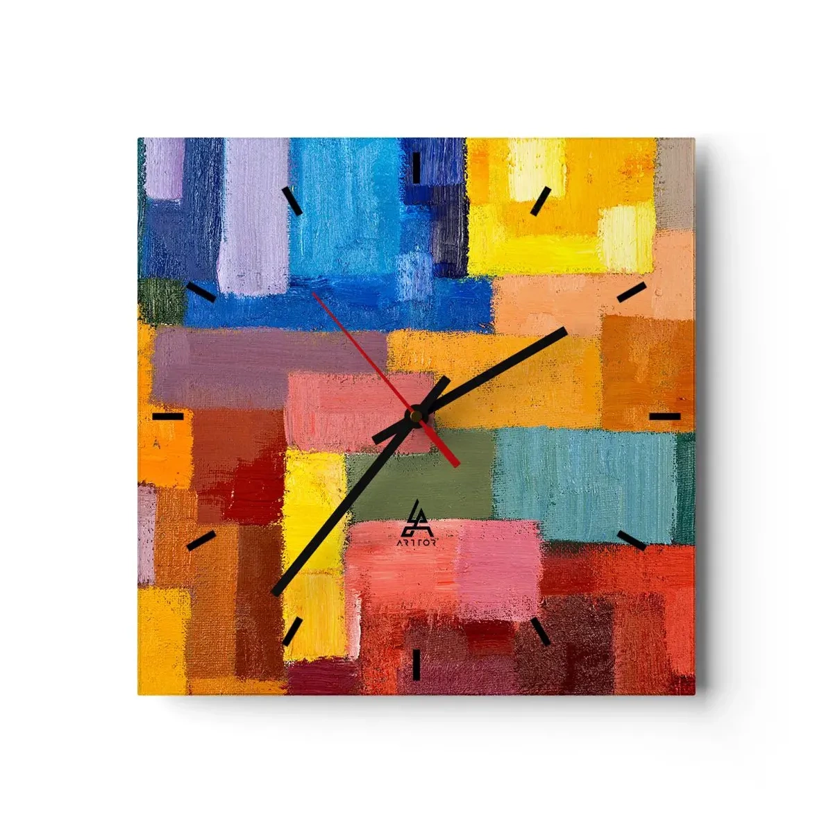 Nástenné hodiny - Každý iný, všetky farebné - 30x30 cm