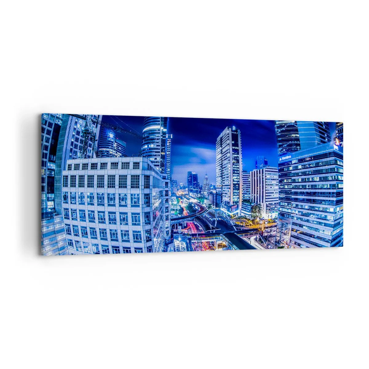 Obraz na plátne - Rytmy nočného mesta - 120x50 cm
