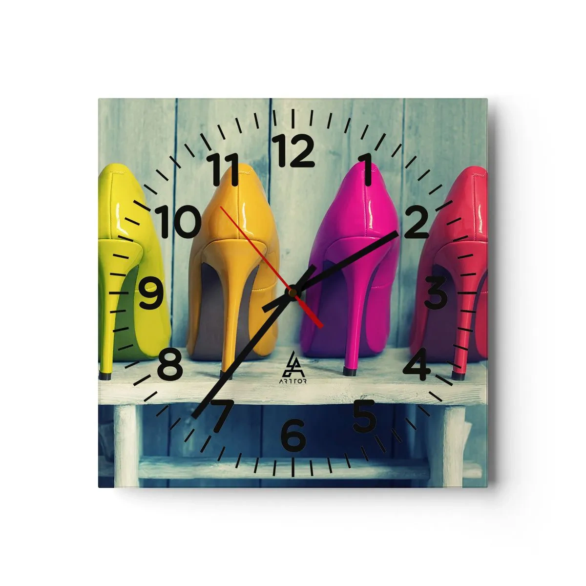 Nástenné hodiny - Prechádzkou po dúhe - 30x30 cm