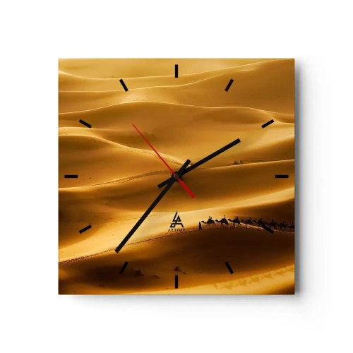 Nástenné hodiny - Karavána na vlnách púšte - 30x30 cm