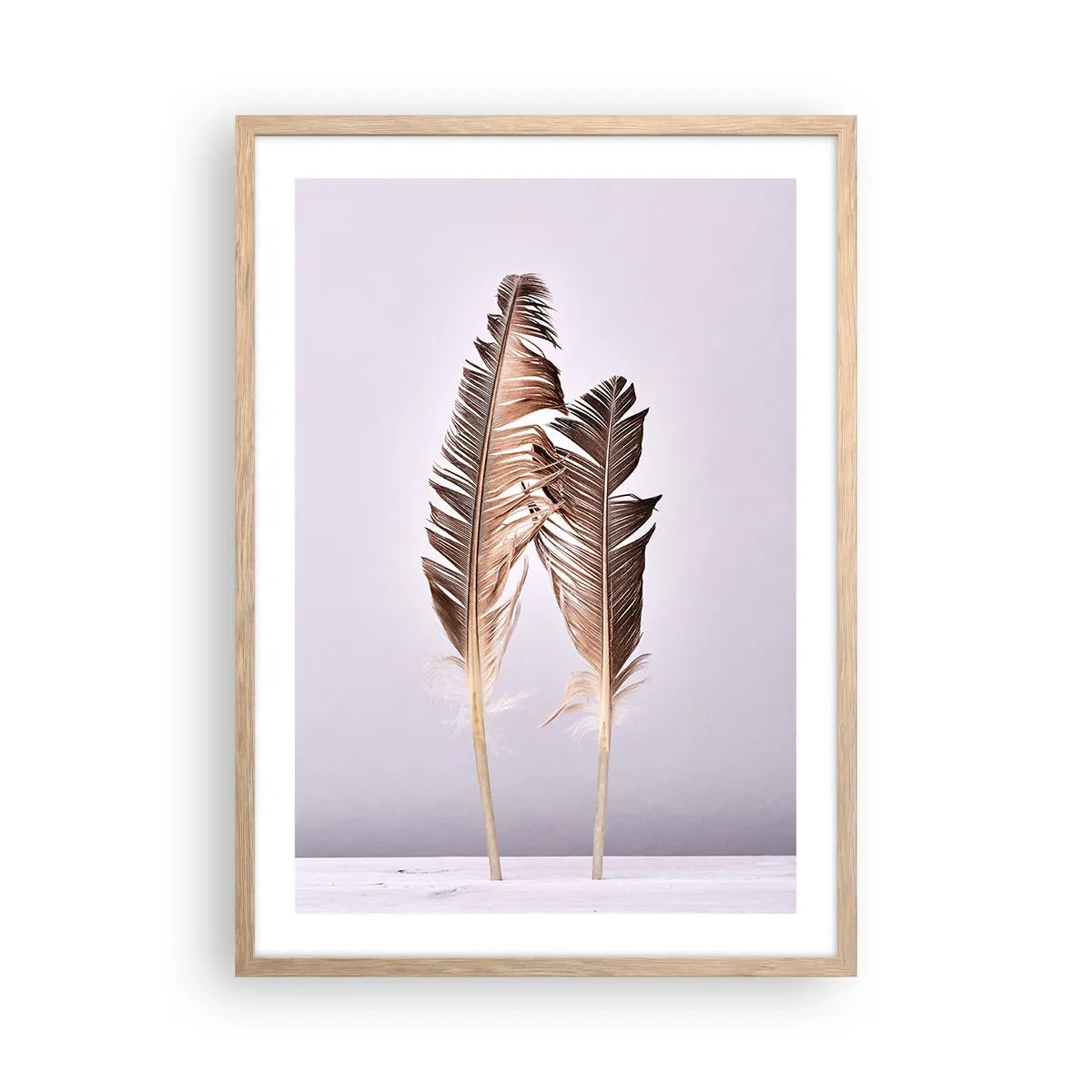 Plagát v ráme zo svetlého duba - Proti ničote - 50x70 cm