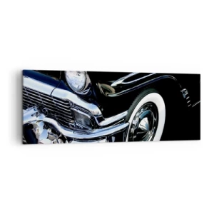 Obraz na plátne - Klasika v striebornej, čiernej a bielej - 140x50 cm