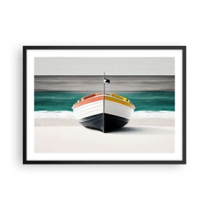 Plagát v čiernom ráme - Na správnom mieste - 70x50 cm