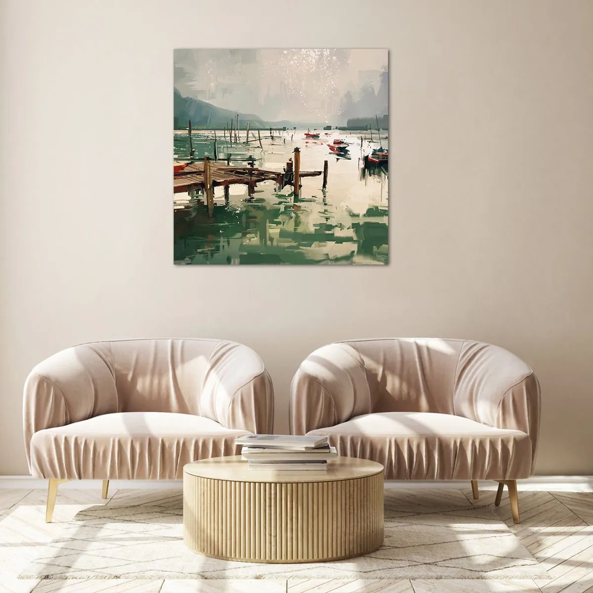 Obraz na skle - Zaliate roztaveným mesiacom - 60x60 cm