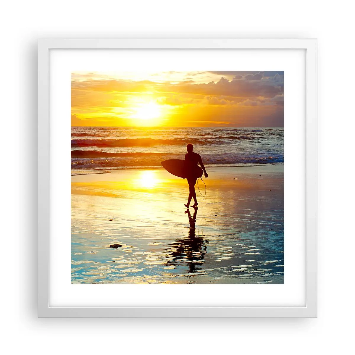 Plagát v bielom ráme - Návrat bojovníka - 40x40 cm