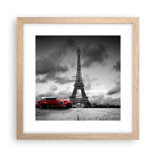 Plagát v ráme zo svetlého duba - Nie tak dávno v Paríži - 30x30 cm