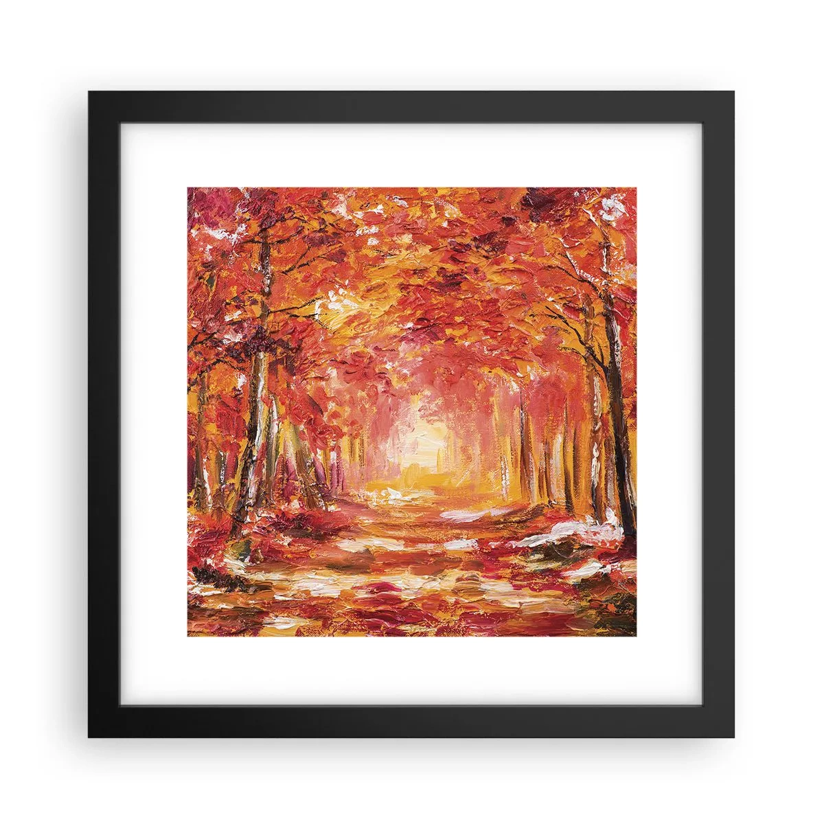 Plagát v čiernom ráme - Medený les - 30x30 cm