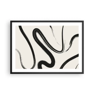 Plagát v čiernom ráme - Čiernobiely rozmar - 70x50 cm