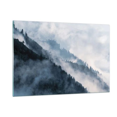 Obraz na skle - Horská mystika - 120x80 cm