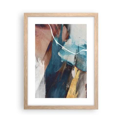 Plagát v ráme zo svetlého duba - Na plno a s energiou - 30x40 cm