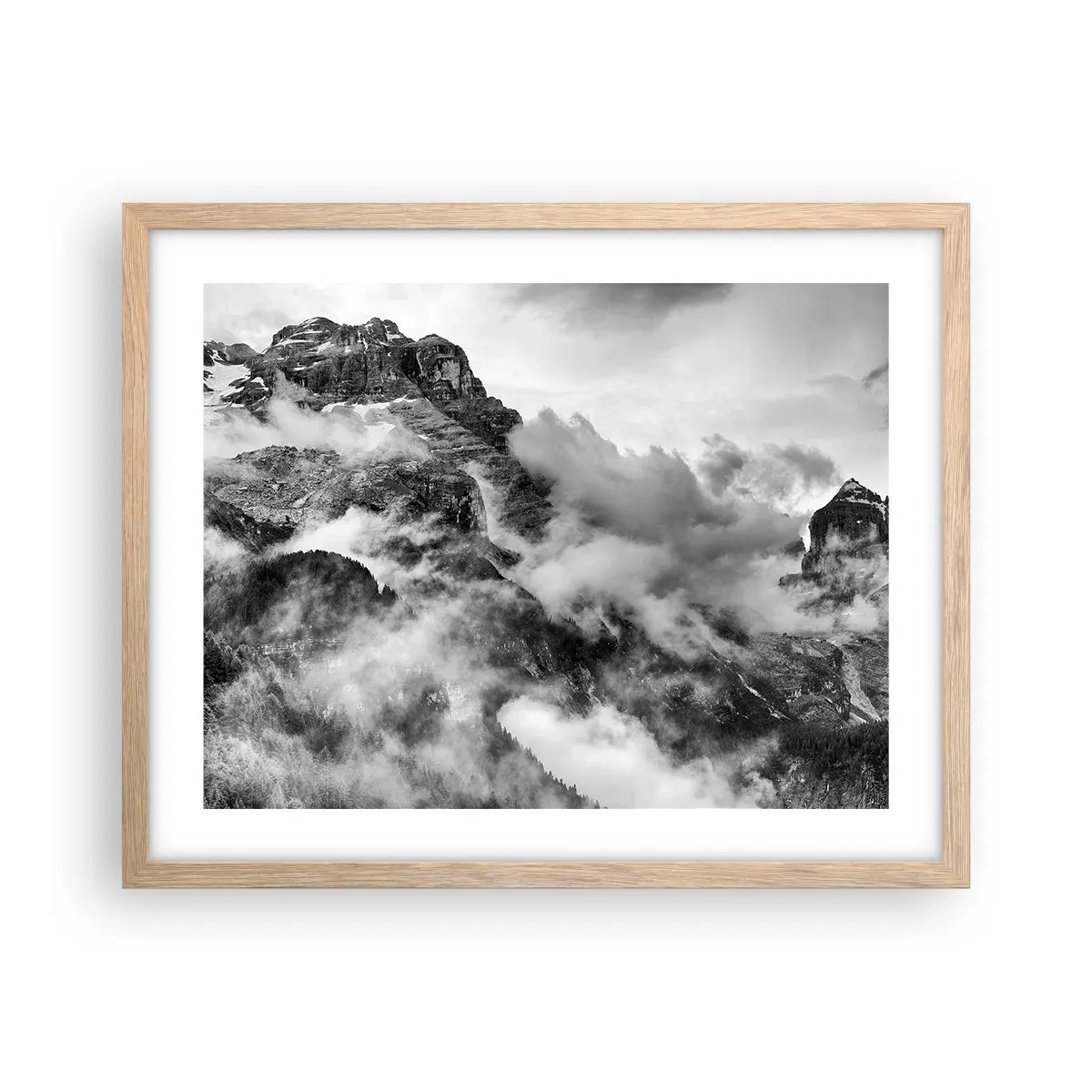 Plagát v ráme zo svetlého duba - Krásne a kruté - 50x40 cm