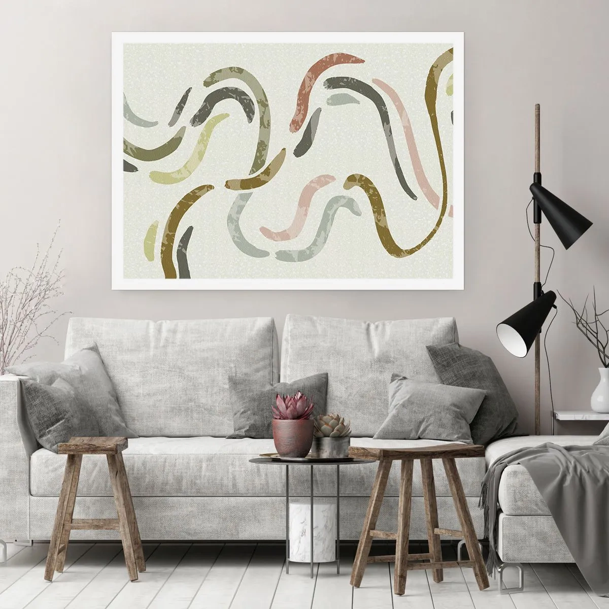 Plagát - Radostný tanec abstrakcie - 70x50 cm