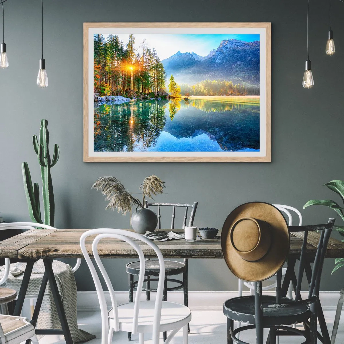 Plagát v ráme zo svetlého duba - Majestát a sladkosť - 70x50 cm