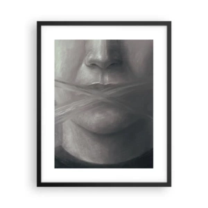 Plagát v čiernom ráme - Ani slovo - 40x50 cm