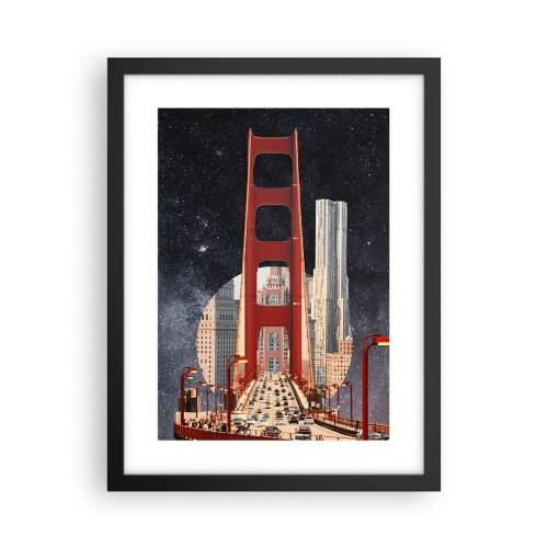 Plagát v čiernom ráme - Vždy v centre - 30x40 cm