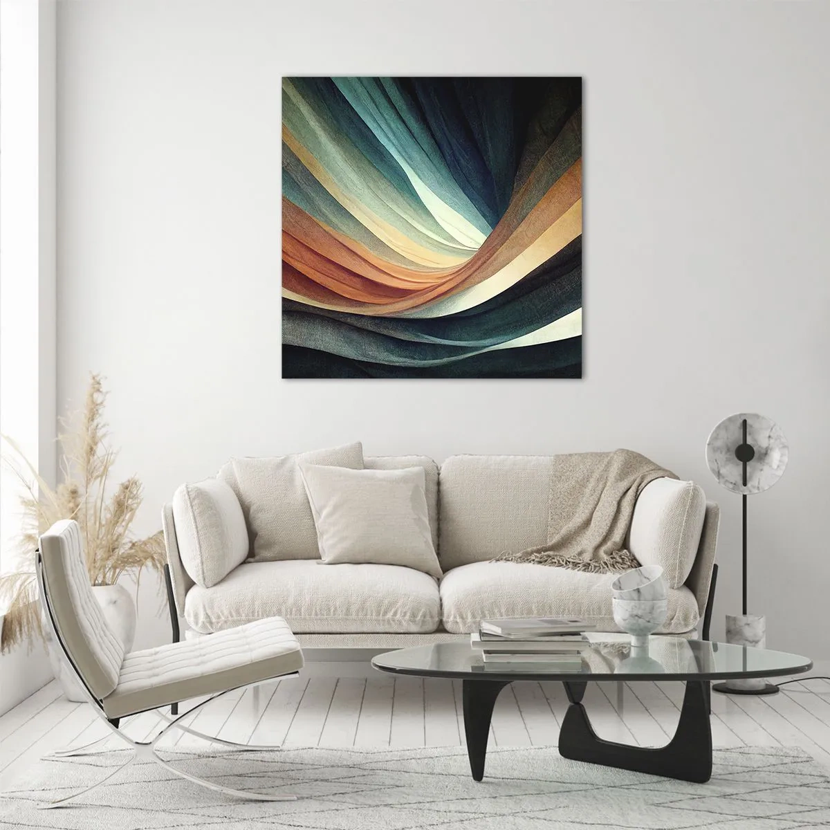 Obraz na skle - Utkané z farieb - 50x50 cm