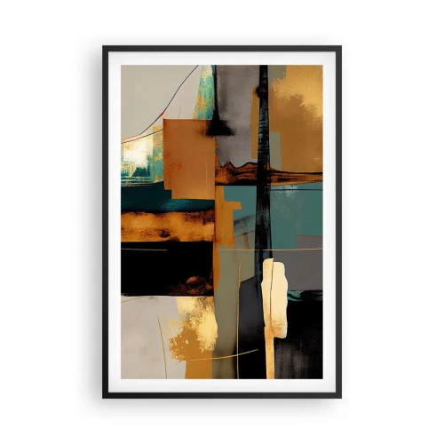 Plagát v čiernom ráme - Abstrakcia – svetlo a tieň - 61x91 cm