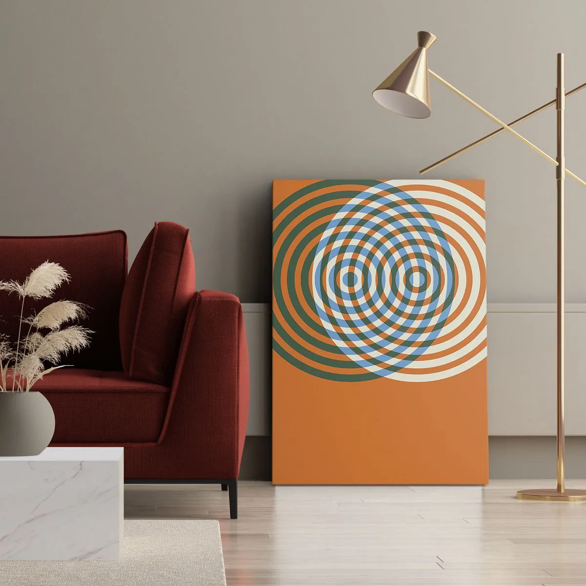 Obraz na plátne - Abstraktná kruhová variácia - 50x70 cm