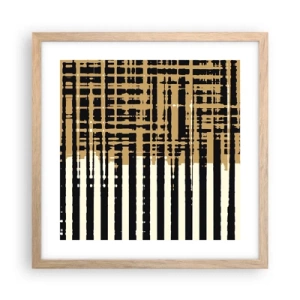 Plagát v ráme zo svetlého duba - Architektonická abstrakcia - 40x40 cm